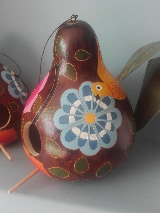 Blossom Inspirations Floral Painted and Carved Gourd Birdhouse
Jungle Pillows