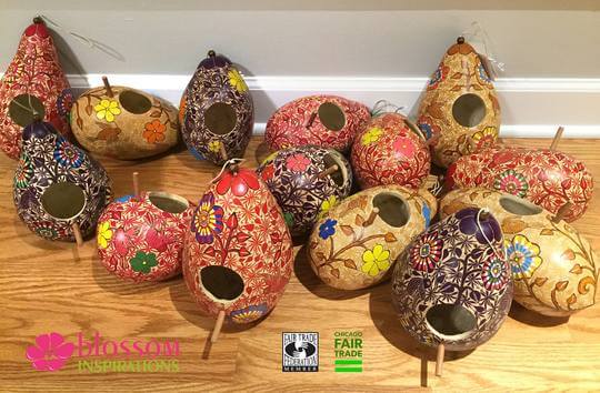 Blossom Inspirations Forest Painted and Carved Gourd Birdhouse
Jungle Pillows