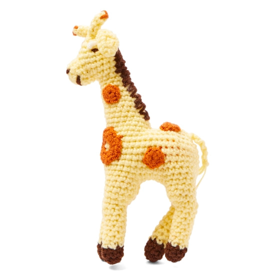 Silk Road Bazaar Knit Giraffe Rattle