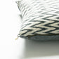 Rustic Loom Gray and White Chevron Cotton Ikat Square Pillow