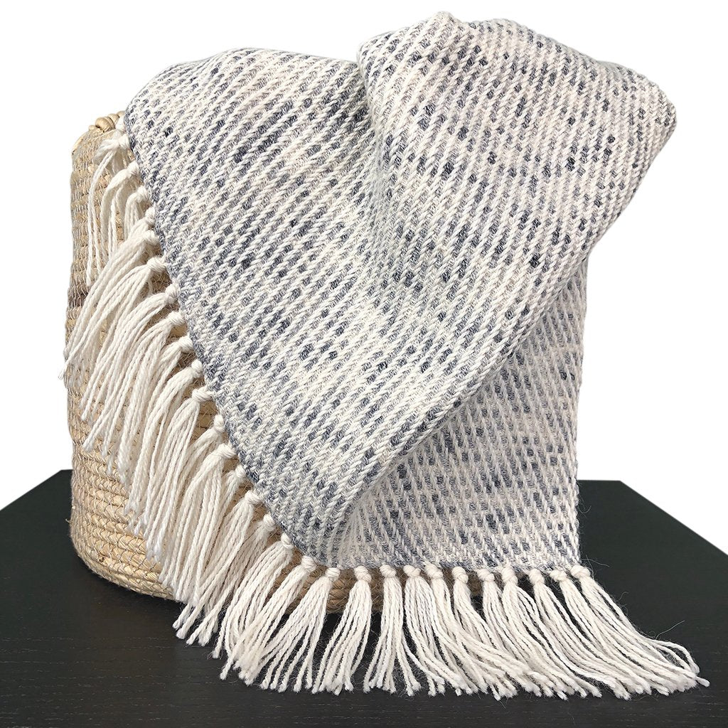 Slate + Salt Heather Gray Alpaca Throw