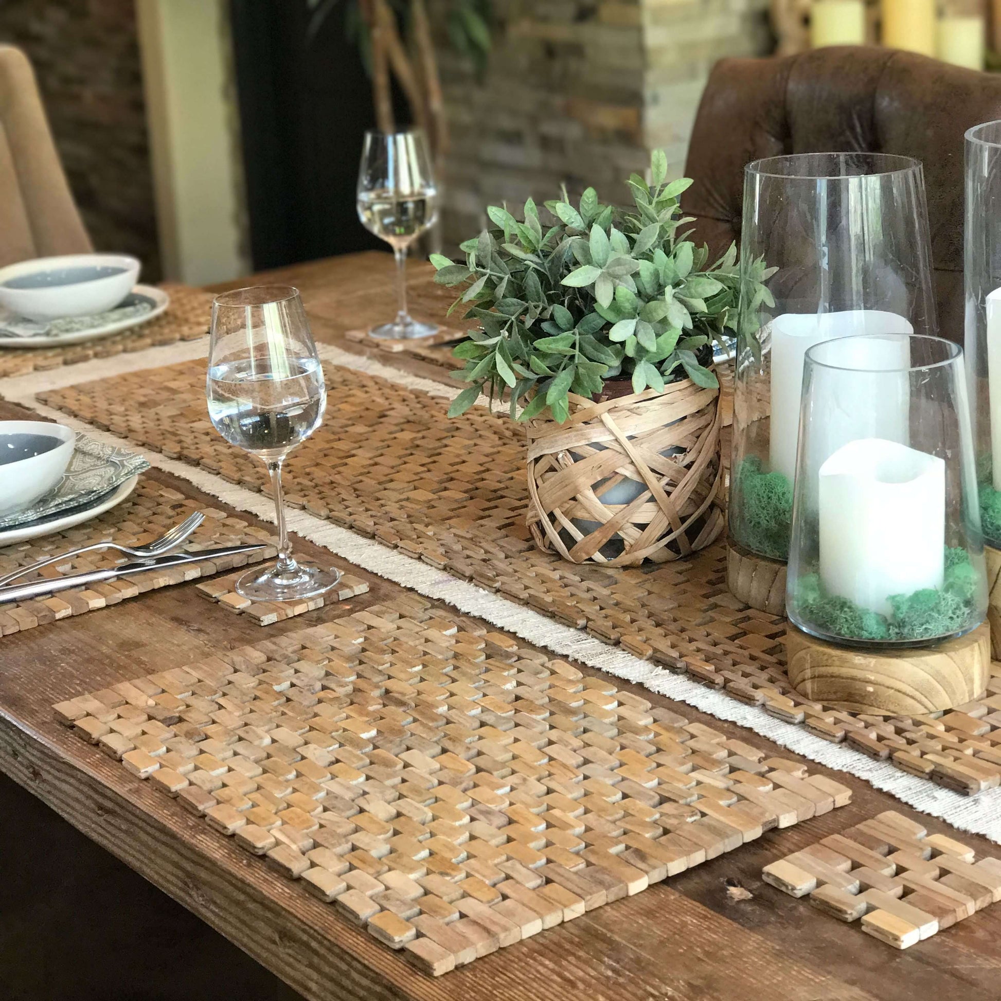 Hip-o Modern Living Natural Teak Placemat Set of Two
Jungle Pillows