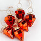 Acacia Creations Set of 6 Glass Jewel Holiday Ornaments
