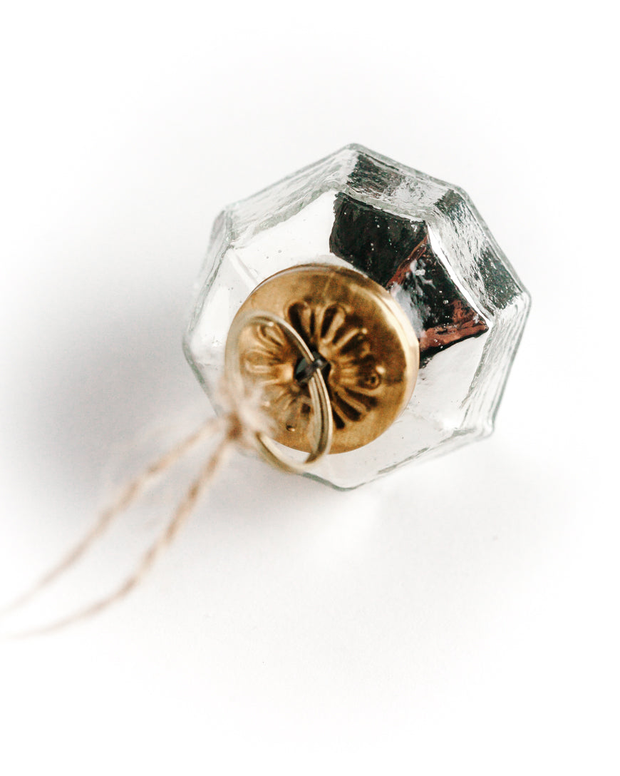 Acacia Creations Set of 6 Glass Jewel Holiday Ornaments