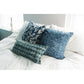 Rustic Loom Indigo Blue Leaf Hand Blockprinted Cotton Throw Pillow