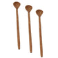 Jedando Crafts Olive Wood Long Appetizer Spoon - Set of 3