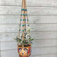 HangingKnots Jute Hanger with Round Teal Wooden Beads