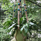 HangingKnots Jute Hanger with Round Teal Wooden Beads