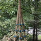 HangingKnots Jute Hanger with Round Teal Wooden Beads