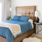 Creative Women Linen Duvet Cover Set in Denim Blue