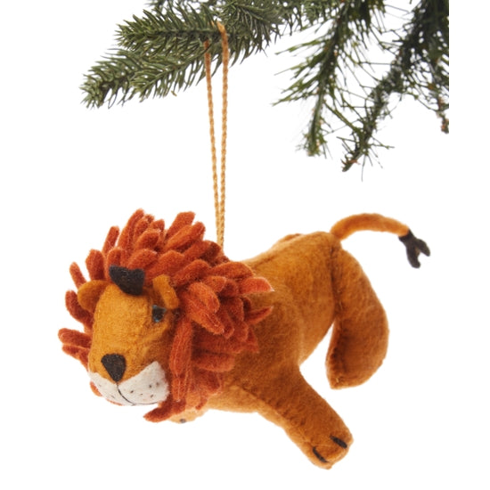 Silk Road Bazaar Lion Felt Holiday Ornament
