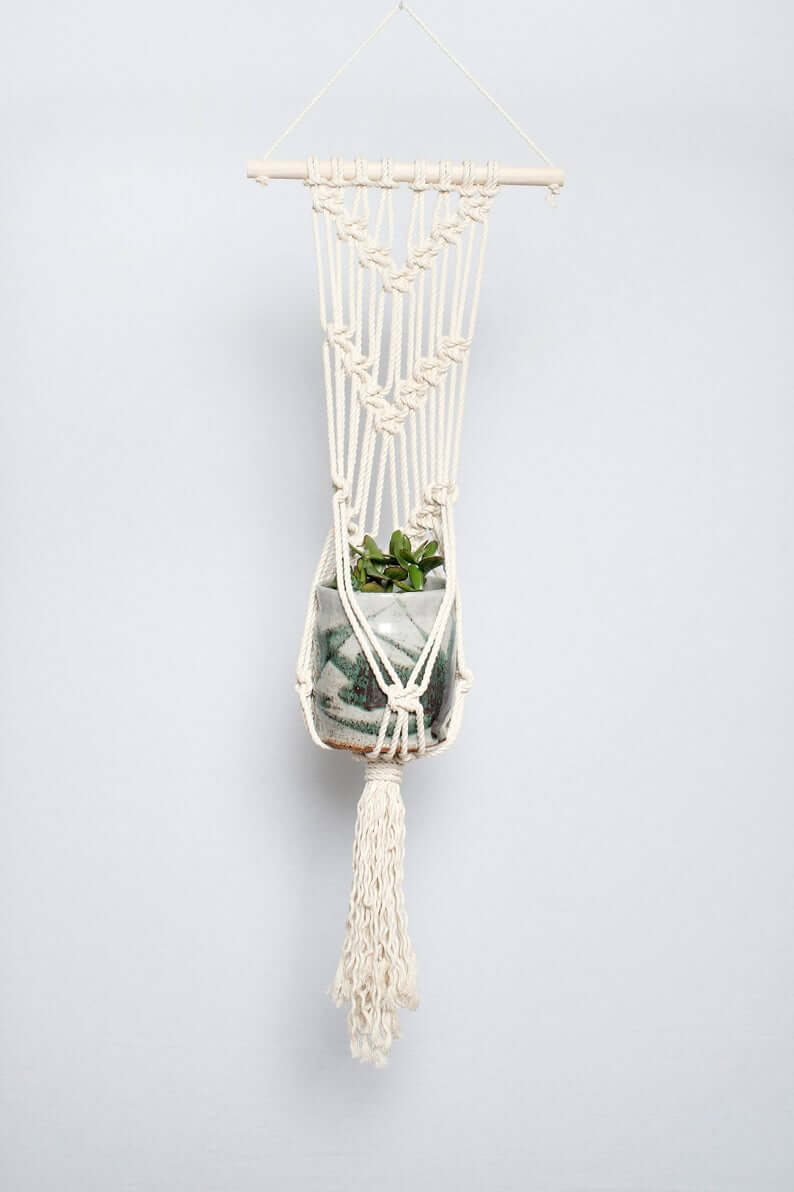 Macramama Macrame Wall Plant Hanger with Light Wood Dowel
Jungle Pillows