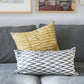 Rustic Loom Maize Yellow Linen Batik Blockprinted Square Pillow