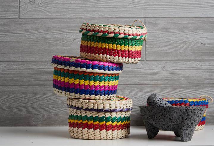 Verve Culture Molcajete with Tortilla Basket