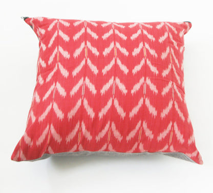 Rustic Loom Orange Tulip Cotton Ikat Square Pillow