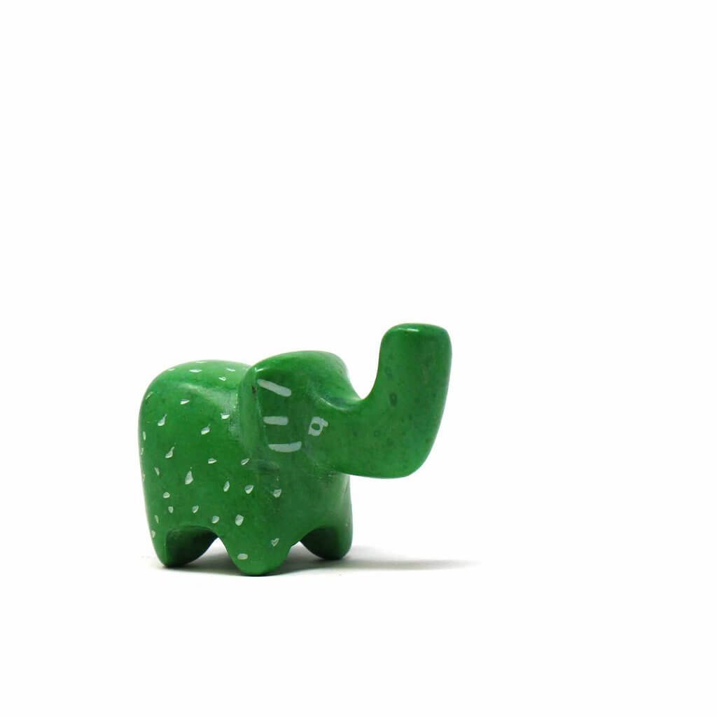 SMOLArt Set of 5 Soapstone Tiny Elephants