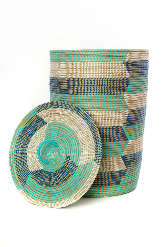 Swahili African Modern Set of Three Blue Sahara Hamper Baskets
Jungle Pillows