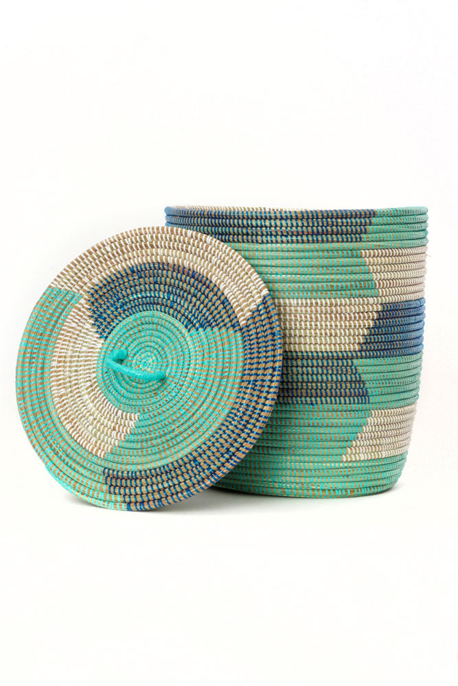 Swahili African Modern Set of Three Blue Sahara Hamper Baskets
Jungle Pillows