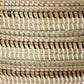 Swahili African Modern Black, Silver & White Striped Knitting Basket