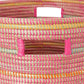 Swahili African Modern Sunrise Stripes Flat Lid Storage Basket