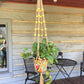 HangingKnots Jute Hanger with Round Yellow Wooden Beads