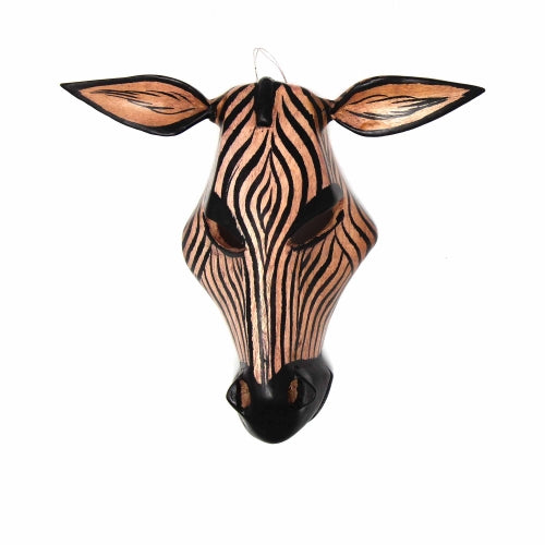 Jedando Handicrafts Wood Zebra Mask Wall Hanging