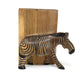 Jedando Handicrafts Carved Wood Zebra Book Ends