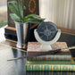 SMOLArt Compass Soapstone Sculpture Dark Gray Stone