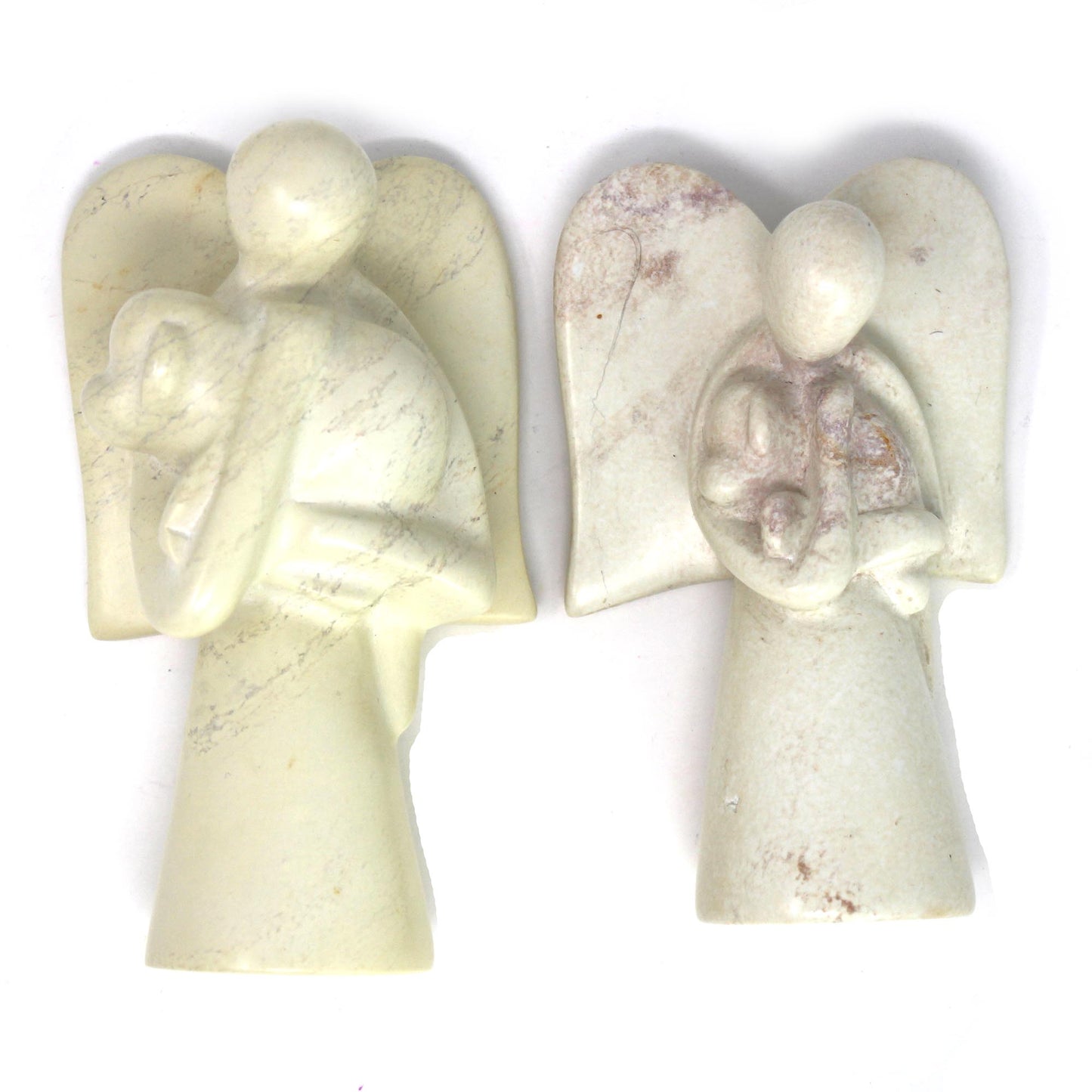 SMOLArt Angel Soapstone Sculpture Holding Dog