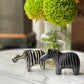 Zebra Soapstone Sculptures, Set of 2