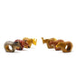 Jedando Handicrafts Set of Six Mahogany Wood Animal Napkin Rings