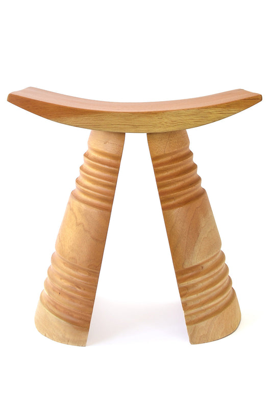 Swahili African Modern Cedrela Wood Ring Stool from Ghana