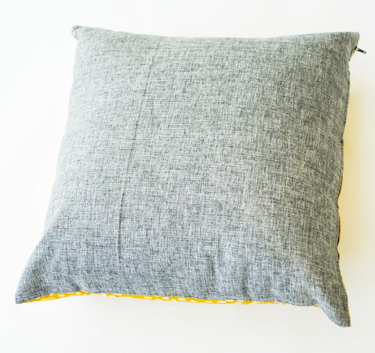 Rustic Loom Maize Gold Coral Dot Batik Blockprinted Cotton Pillow