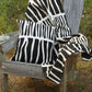 Swahili African Modern Zebresse Organic Cotton Mudcloth Throw