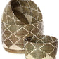Swahili African Modern Set of 3 Nesting Diamond Design Baskets