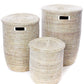 Swahili African Modern Set of Three Solid White Classic Hampers
Jungle Pillows