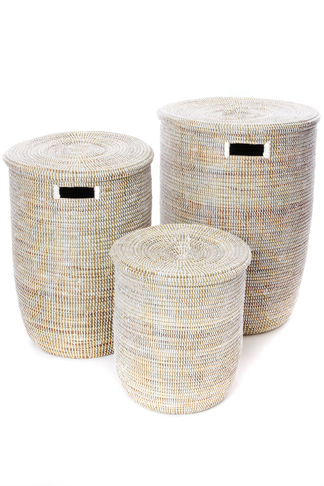 Swahili African Modern Set of Three Solid White Classic Hampers
Jungle Pillows