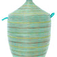 Swahili African Modern Seaside Stripes Large Laundry Hamper Basket