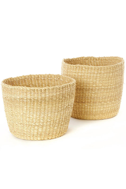 Swahili African Modern All Natural Veta Vera Grass Nesting Baskets