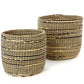 Swahili African Modern Veta Vera Grass Half Dip Nesting Baskets