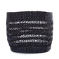 Swahili African Modern Set of Three Raven Veta Vera Lace Weave Basket Bins