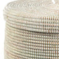 Swahili African Modern White Sand Dune Hamper Set
