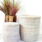 Swahili African Modern White Sand Dune Hamper Set