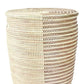 Swahili African Modern Cocoa and Cream Flat Lid Storage Basket