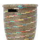 Swahili African Modern Sable Swirl Flat Lid Storage Basket