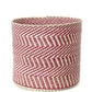 Swahili African Modern Berry & Natural Maila Milulu Reed Baskets