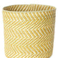 Swahili African Modern Yellow & Natural Maila Milulu Reed Baskets