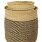 Swahili African Modern Iringa Baskets with Diagonal Black Stripes