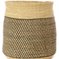 Swahili African Modern Iringa Baskets with Diagonal Black Stripes